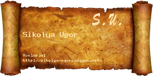 Sikolya Ugor névjegykártya